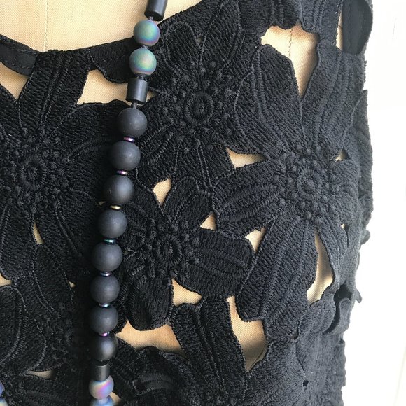 SIGNATURE 8 Black Lace Racerback Crop Top - Picture 7 of 8